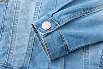 Veste en jean fille avec boutons 6
