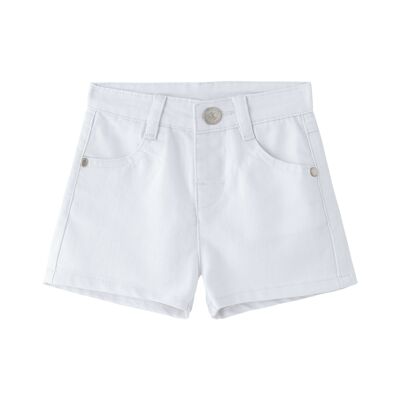 Short vaquero de bebe niño en Blanco