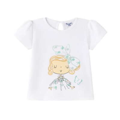 T-shirt fille motif princesse