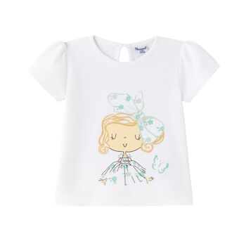 T-shirt fille motif princesse 1