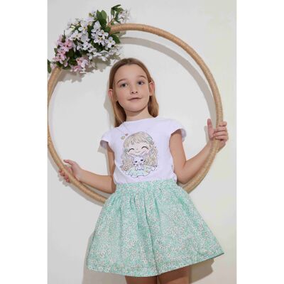 Girl's doll and rabbit t-shirt