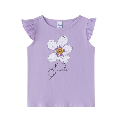 Camiseta de flor en Lila