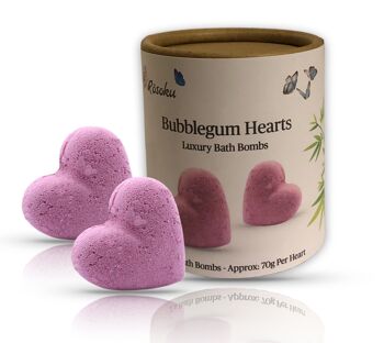 Bombes de bain Bubblegum Heart - 2 coeurs 1