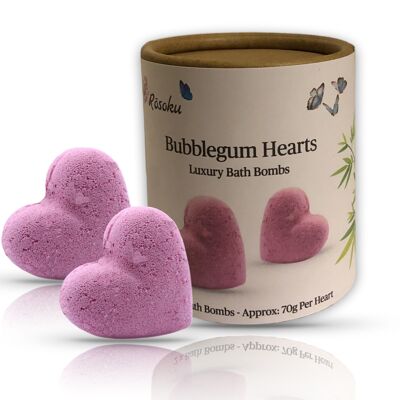 Bombes de bain Bubblegum Heart - 2 coeurs