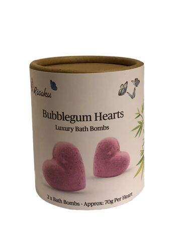 Bombes de bain Bubblegum Heart - 2 coeurs 3