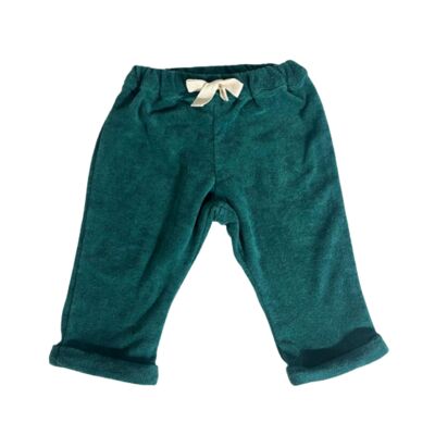 Pantalones Louis Baby Terry color pavo real