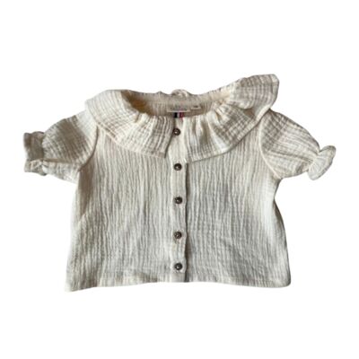 Baby Girl's Stan Shirt Gauze Ecru