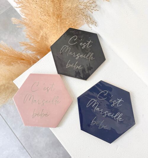 Carreau message hexagonal