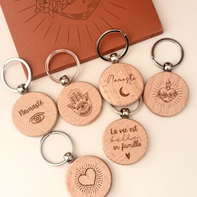 Lot of 6 key rings around spirituality and family