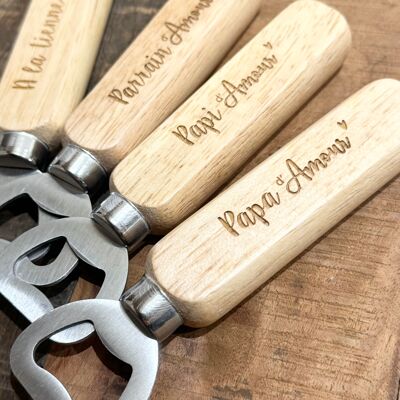 Wooden bottle opener - Messages