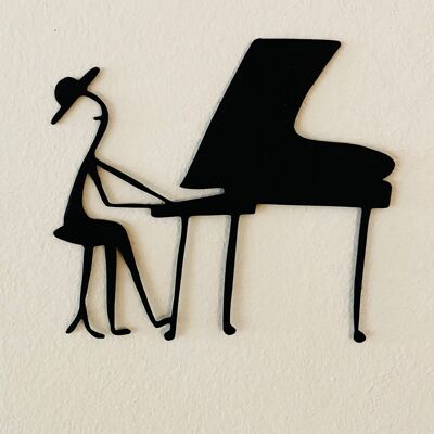 The pianist, biosourced wall decoration