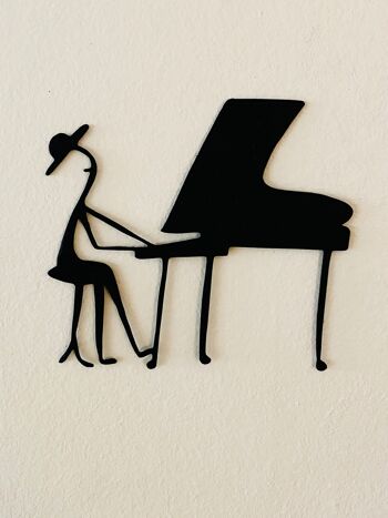 Le pianiste, décoration murale biosourcée