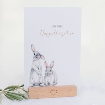 Carte postale "Pour mon lapin sautillant" 2