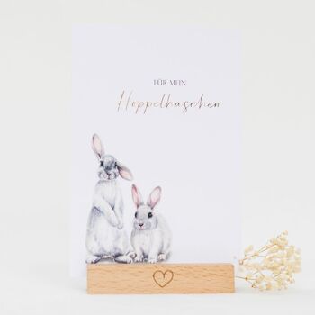 Carte postale "Pour mon lapin sautillant" 1