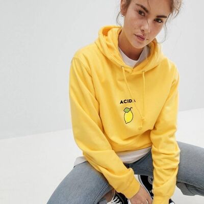 Hoodie "Lemon - Sour"__XS / Giallo Chiaro