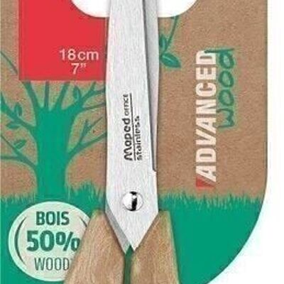 ADVANCED WOOD Schere 18 cm asymmetrisch - Ergonomische Ringe