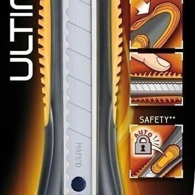 Cutter ULTIMATE 18mm, cierre de seguridad