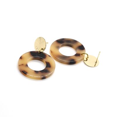 Cléo circle earrings in Cellulose Acetate