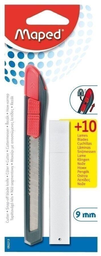 Taglierino in plastica START 9 mm + 10 lame, in blister