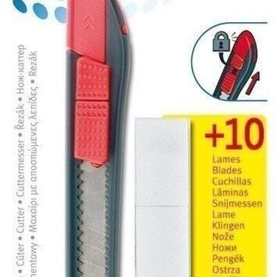 Plastic START cutter 9 mm + 10 blades, in blister