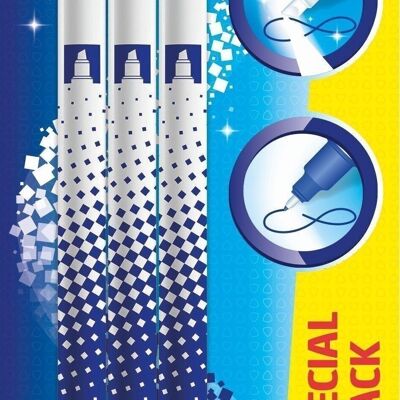 Eraser rewriters, for blue ink, chisel tip, in SPECIAL FORMAT