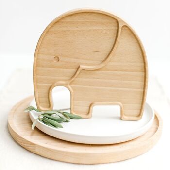 Assiette en bois "Éléphant" 2