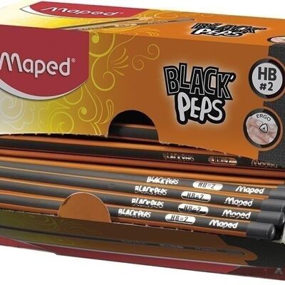 Lápices de grafito BLACK'PEPS en caja dispensadora: 100 x HB