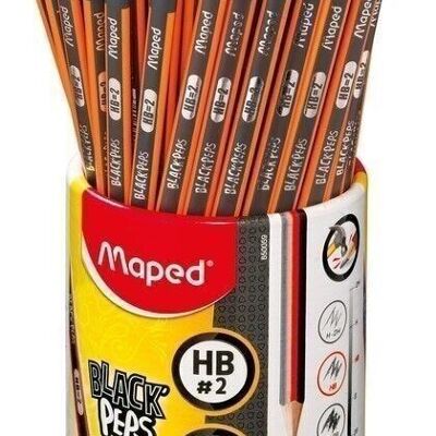 BLACK'PEPS Graphite pencils in pot: 72 x HB