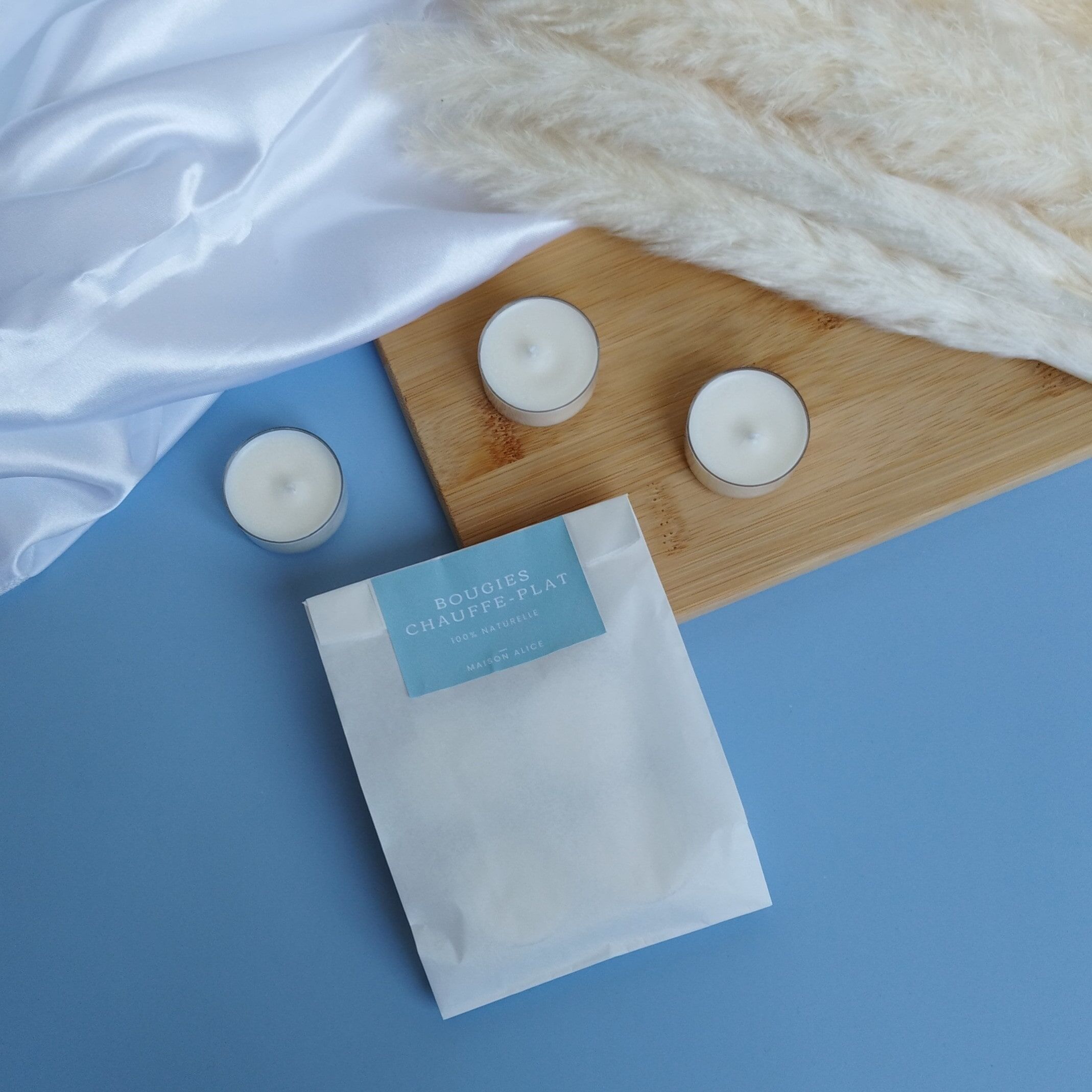 Candela tealight naturale (confezione da 4)