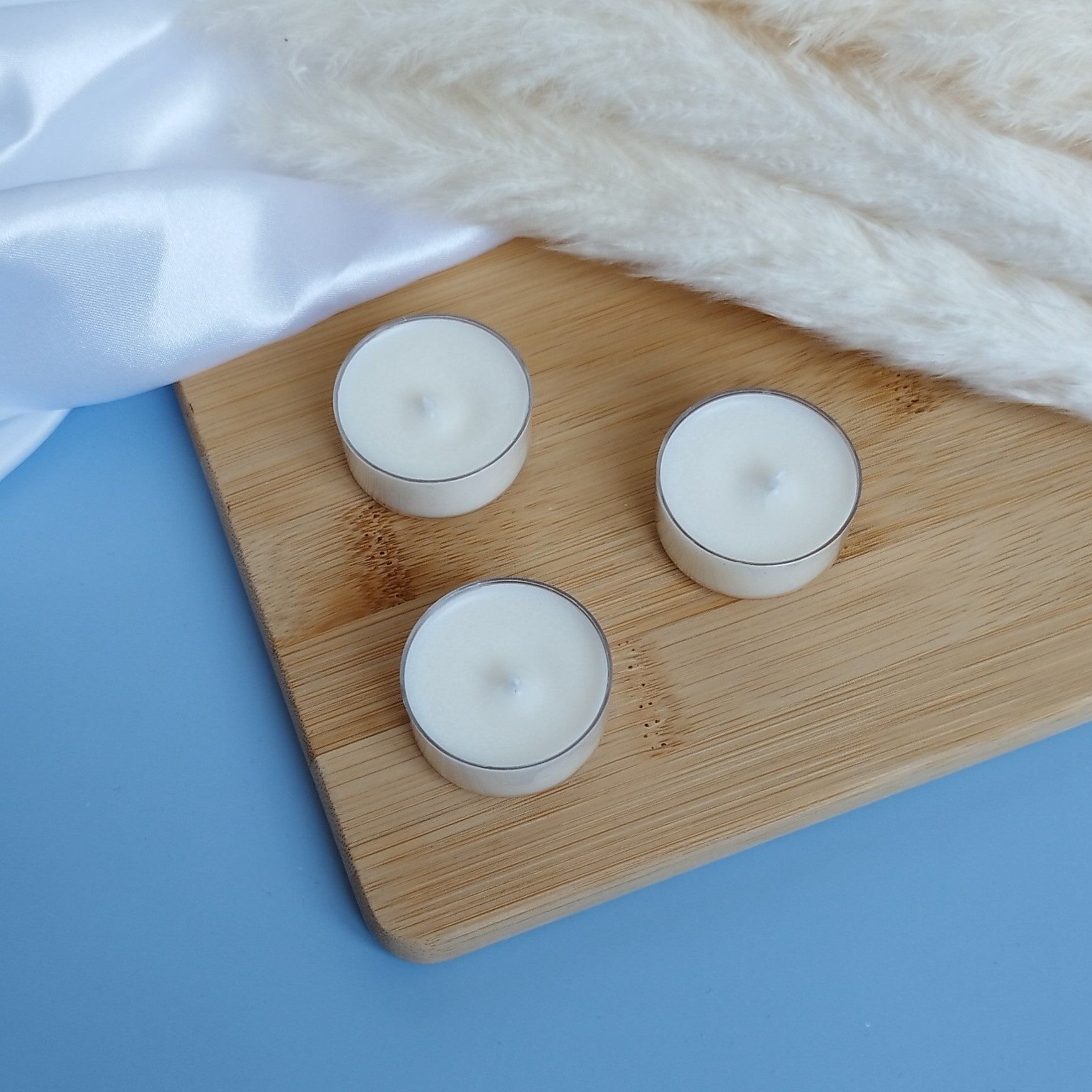 Candela tealight naturale (confezione da 4)