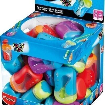 COLOR'PEPS 2-hole pencil sharpener, assorted colors