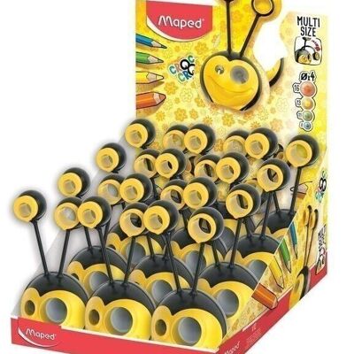 Maped - Croc Croc Universal Bee pencil sharpener - 4 holes - Display 12 pcs