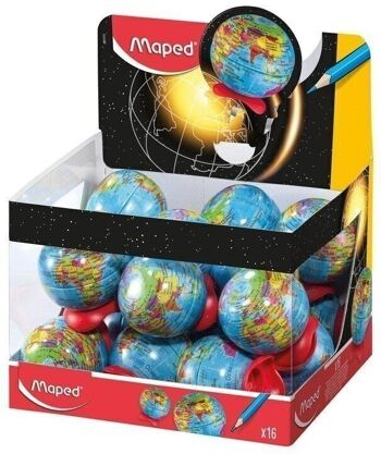 Taille-crayons GLOBE, 1 usage, en présentoir 3