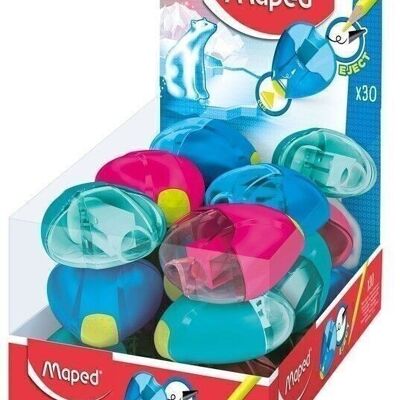 I-GLOO EJECT pencil sharpener, 1 use, assorted colours, in display