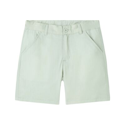 Short green Bermuda shorts for junior boys
