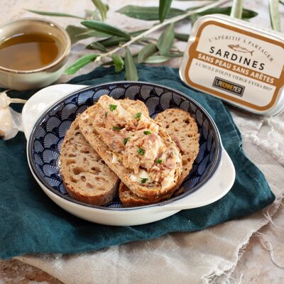 SARDINES SANS PEAU ET SANS ARETES A L'HUILE D'OLIVE BIO