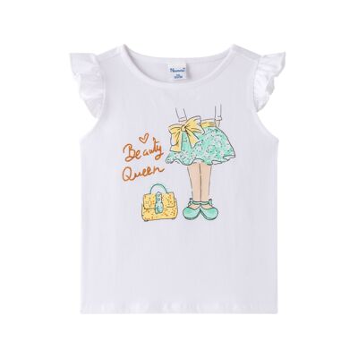 T-shirt "BEAUTY QUEEN" per bambina