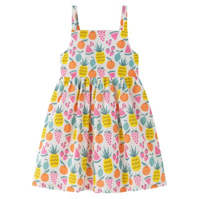 Vestido tirante Estampado de frutas