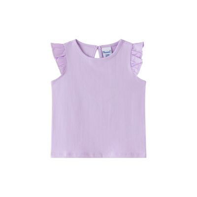 T-shirt basique fille en lilas