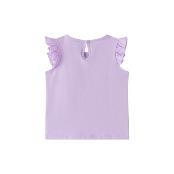 T-shirt basique fille en lilas 2