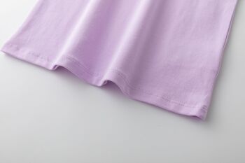 T-shirt basique fille en lilas 3