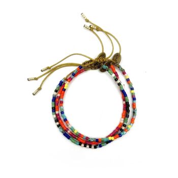 Pack of 10 HIPPY bracelets - Mix of colors 9