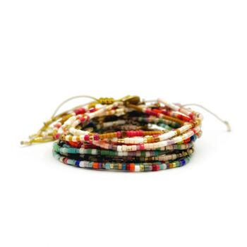 Pack of 10 HIPPY bracelets - Mix of colors 10