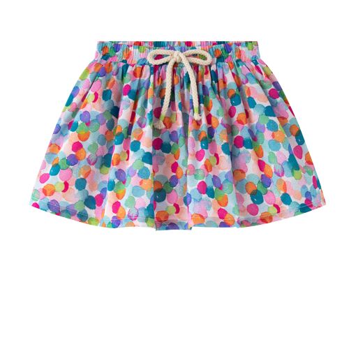 Colorful polka dot skirt