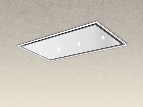 Baraldi cappa da soffitto Gea Flat 90 cm, Bianca 800 m3/h