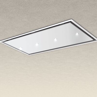 Baraldi cappa da soffitto Gea Flat 90 cm, Bianca 800 m3/h