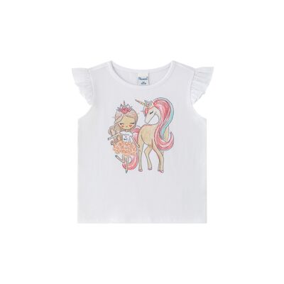T-shirt unicorno da bambina