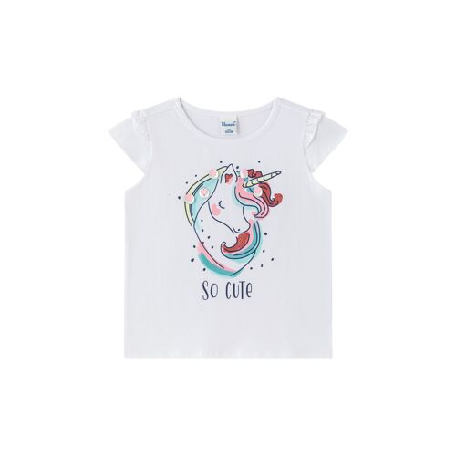Camiseta unicornio so cute de niña