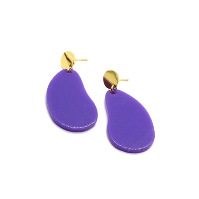 Purple Earrings in Stainless Steel