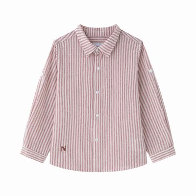 Junior boy's red striped shirt